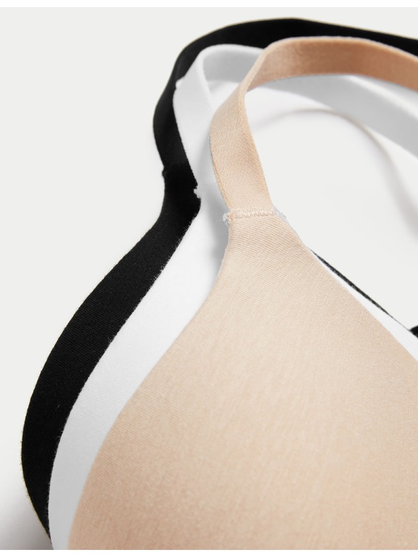 Marks & Spencer Sada 3 ks hladkých podprsenek s plnými košíčky a kosticemi, vel. A–E Marks & Spencer béžová