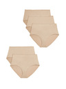 Marks & Spencer Kalhotky do pasu z mikrovlákna, bez viditelného lemu, 5 kusů v balení Marks & Spencer béžová