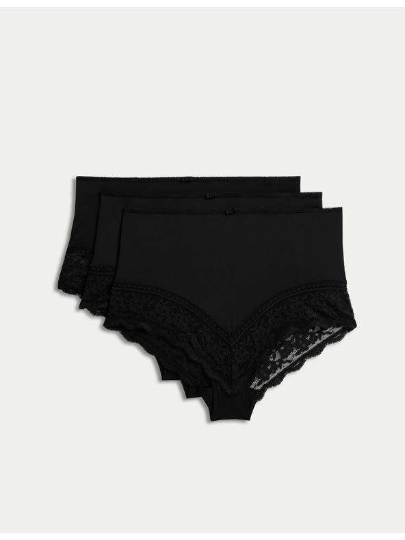 Marks & Spencer Kalhotky do pasu s krajkovými lemy, 3 kusy v balení Marks & Spencer