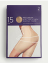 Marks & Spencer Sada dvou párů dámských průsvitných punčochových kalhot v béžové barvě 15 DEN Marks & Spencer Magicwear™