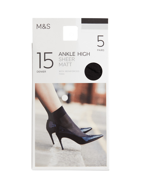 Marks & Spencer Balení 5 párů matných ponožek, 15 DEN Marks & Spencer černá