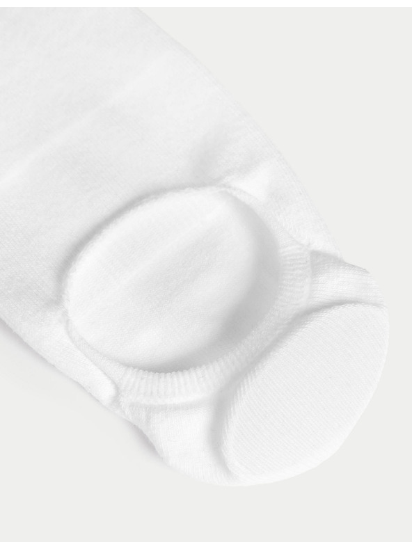 Marks & Spencer Bavlněné nízké ponožky Trainer liner, sada 4 párů Marks & Spencer bílá