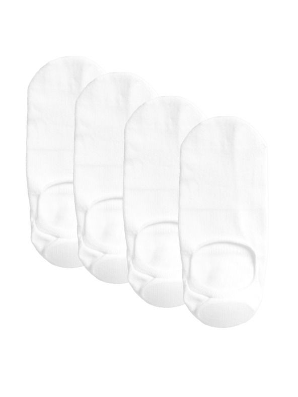 Marks & Spencer Bavlněné nízké ponožky Trainer liner, sada 4 párů Marks & Spencer bílá