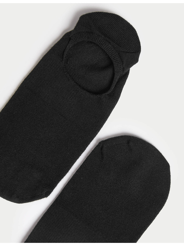 Marks & Spencer Sada čtyř párů černých dámských nízkých ponožek Marks & Spencer Trainer liner