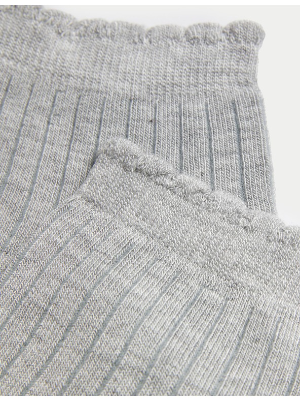 Marks & Spencer 5 párů bezešvých kotníkových ponožek Marks & Spencer šedá