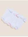Marks & Spencer Sada pěti párů bílých dámských ponožek Marks & Spencer