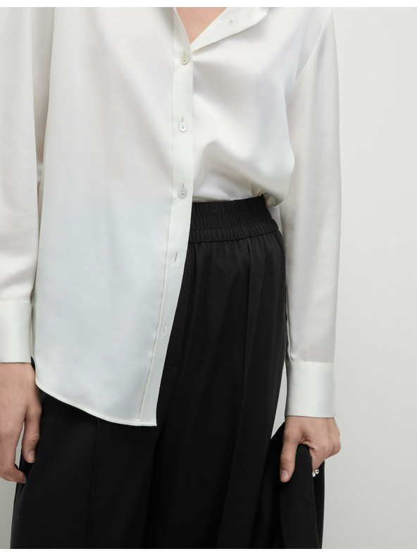 Marks & Spencer Černé dámské široké kalhoty Marks & Spencer