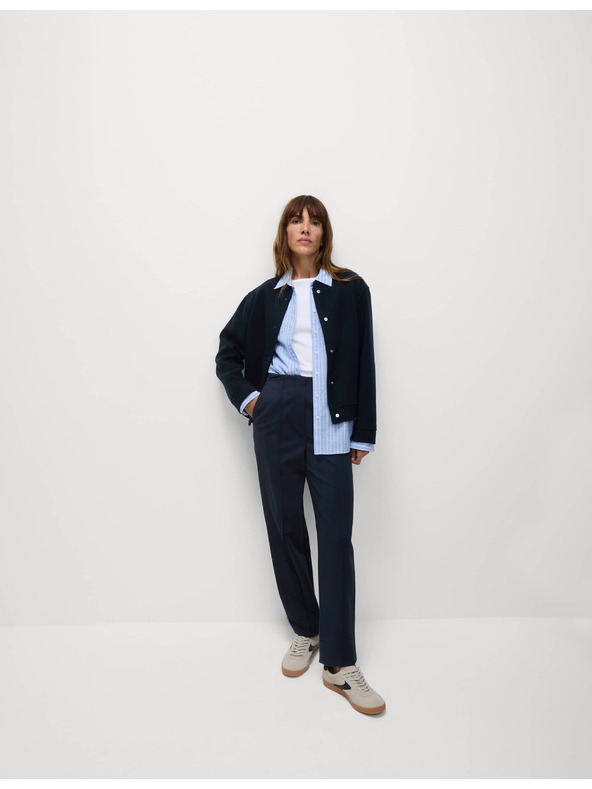 Marks & Spencer Tmavě modré dámské kalhoty Marks & Spencer