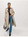 Marks & Spencer Béžový dámský dlouhý trenčkot s páskem Marks & Spencer