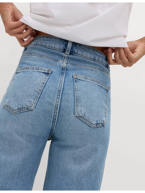 Marks & Spencer Světle modré dámské široké džíny s vysokým pasem Marks & Spencer