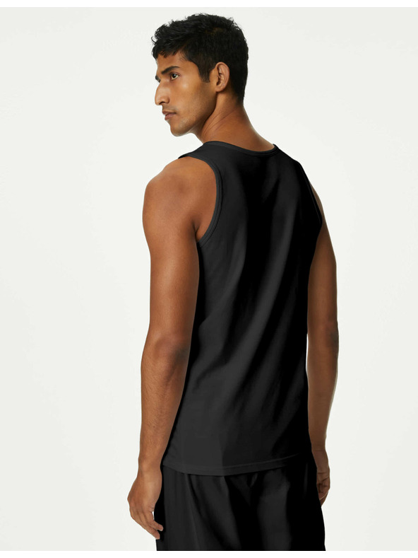 Marks & Spencer Sada tří pánských basic tílek v černé barvě s technologií Cool & Fresh™ Marks & Spencer