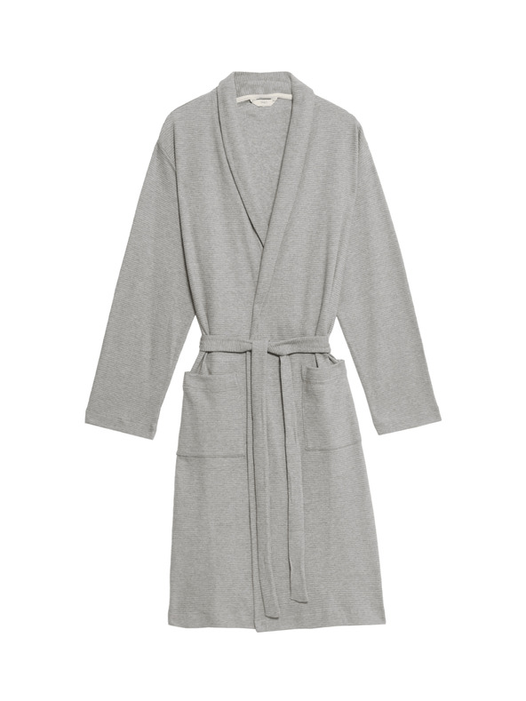 Marks & Spencer Šedý pánský lehký župan Marks & Spencer