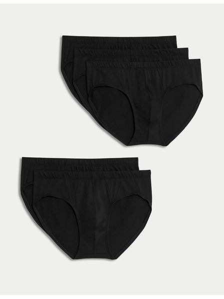 Marks & Spencer Sada pěti pánských slipů v černé barvě  Marks & Spencer