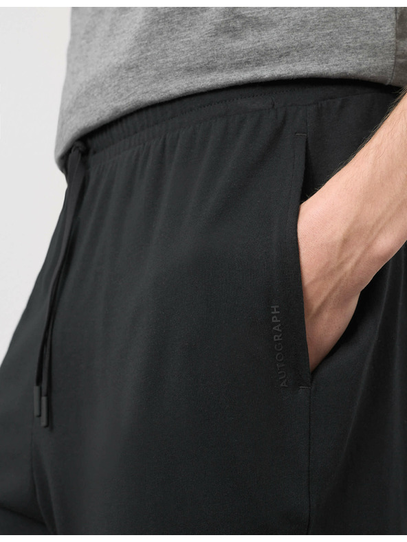 Marks & Spencer Černé pánské pyžamové kraťasy Supima® Marks & Spencer