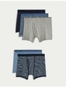 Marks & Spencer Sada pěti pánských boxerek v modré barvě Marks & Spencer