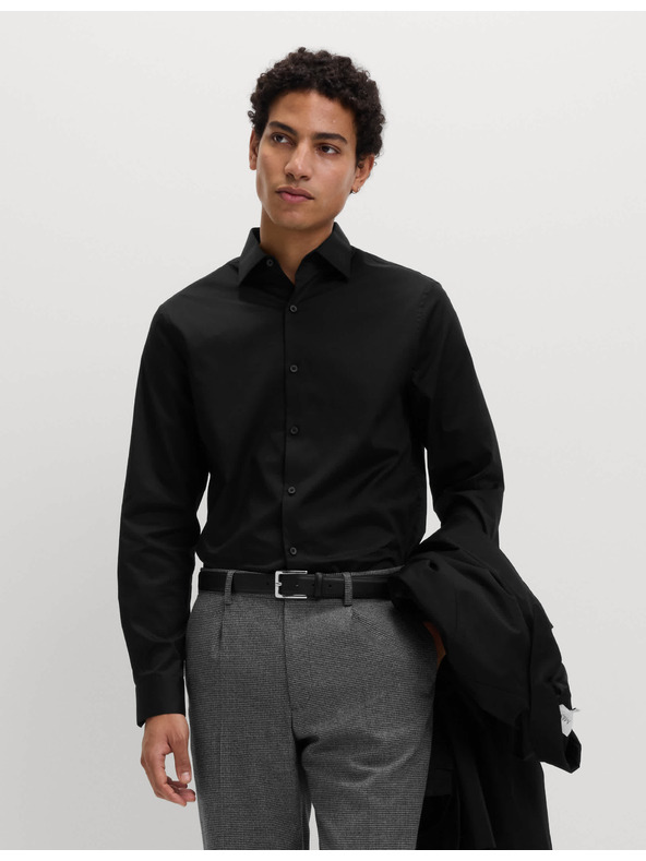 Marks & Spencer Černá pánská bavlněná košile Marks & Spencer