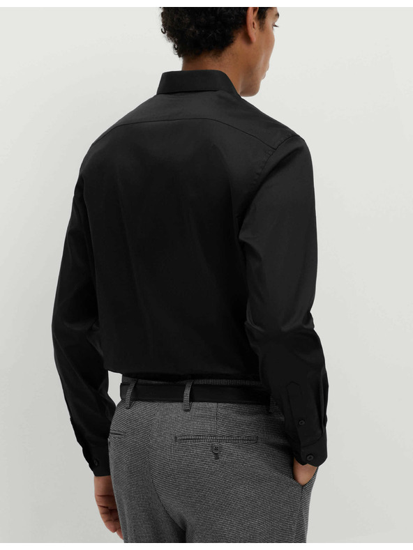 Marks & Spencer Černá pánská bavlněná košile Marks & Spencer