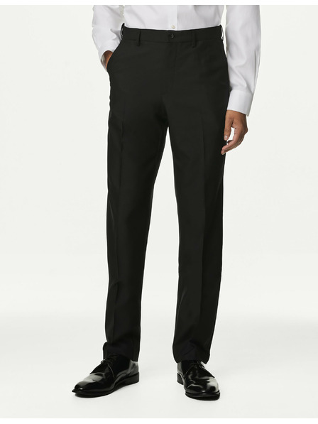 Marks & Spencer Hladké kalhoty pro velkou a vysokou postavu, normální střih Marks & Spencer černá