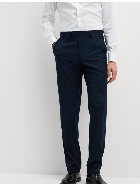 Marks & Spencer Tmavě modré pánské oblekové kalhoty Marks & Spencer