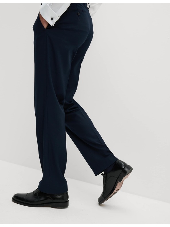 Marks & Spencer Tmavě modré pánské oblekové kalhoty Marks & Spencer