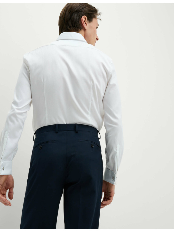 Marks & Spencer Tmavě modré pánské oblekové kalhoty Marks & Spencer