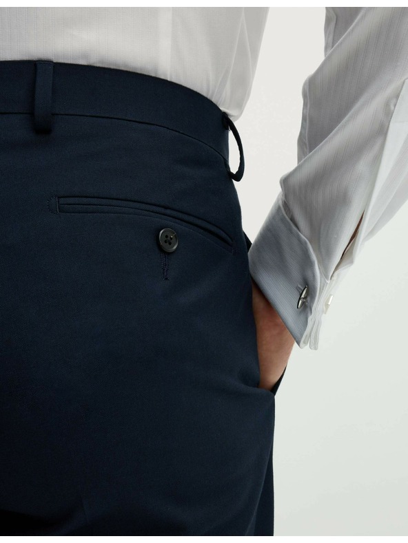 Marks & Spencer Tmavě modré pánské oblekové kalhoty Marks & Spencer