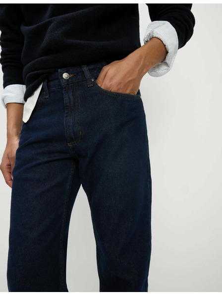 Marks & Spencer Tmavě modré pánské straight fit džíny Marks & Spencer