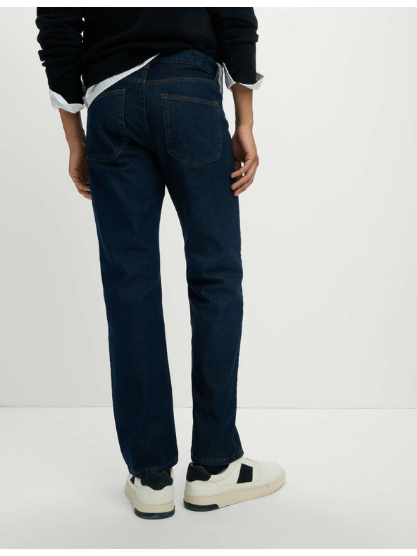 Marks & Spencer Tmavě modré pánské straight fit džíny Marks & Spencer