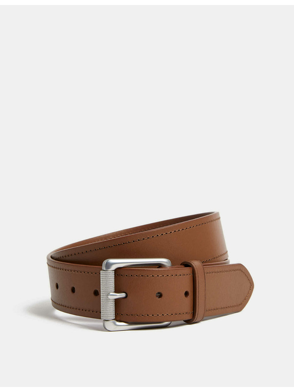 Marks & Spencer Kožený opasek s ozdobným prošíváním Marks & Spencer