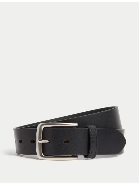 Marks & Spencer Černý pánský kožený pásek Marks & Spencer