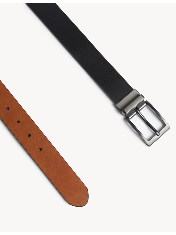 Marks & Spencer Hnědo-černý pánský oboustranný pásek Marks & Spencer