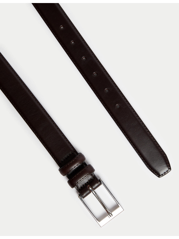 Marks & Spencer Kožený elegantní opasek Marks & Spencer hnědá