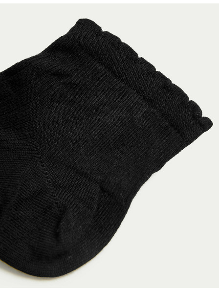 Marks & Spencer 5 párů bezešvých kotníkových ponožek Marks & Spencer černá