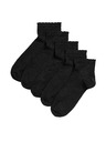 Marks & Spencer 5 párů bezešvých kotníkových ponožek Marks & Spencer černá