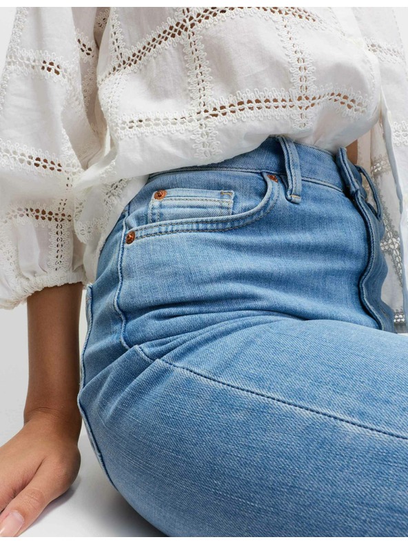 Marks & Spencer Modré dámské džíny s vysokým pasem Marks & Spencer