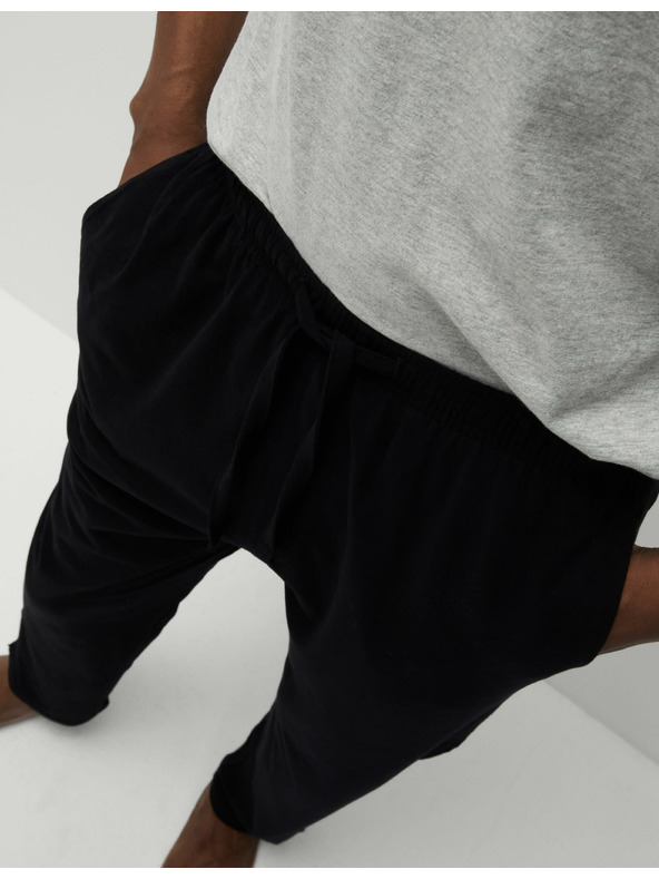 Marks & Spencer Černo-šedé pánské pyžamo Marks & Spencer