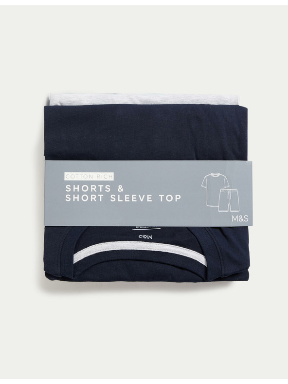 Marks & Spencer Šedo-modrá pánská pyžamová souprava Marks & Spencer