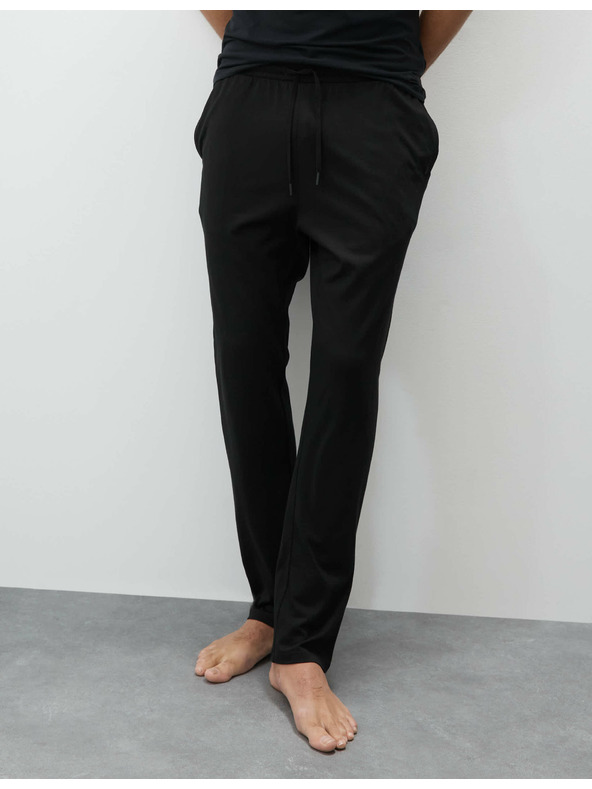 Marks & Spencer Černé pánské pyžamové kalhoty Supima® Marks & Spencer