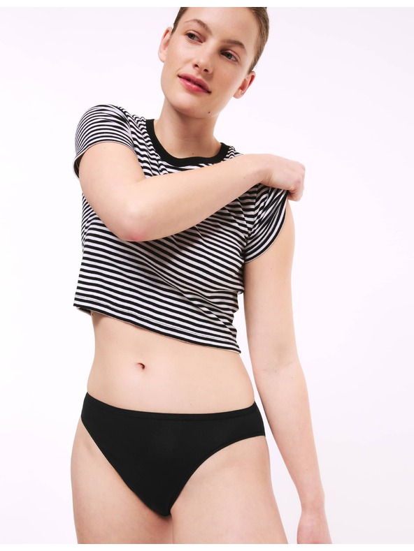 Marks & Spencer Sada 5 ks kalhotek z bavlny a modalu, bez viditelných lemů a s vysokým vykrojením Marks & Spencer černá