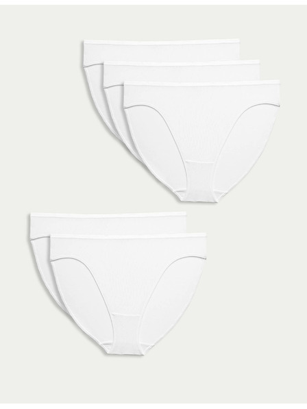Marks & Spencer Sada pěti dámských kalhotek v bílé barvě Marks & Spencer