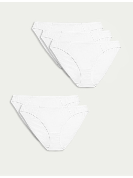 Marks & Spencer Sada pěti dámských kalhotek v bílé barvě Marks & Spencer