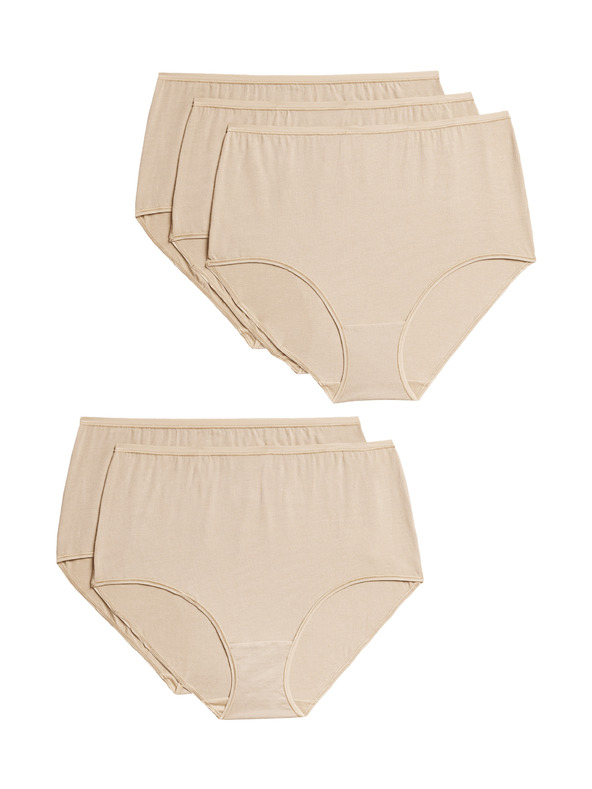 Marks & Spencer Sada pěti dámských kalhotek v béžové barvě Marks & Spencer