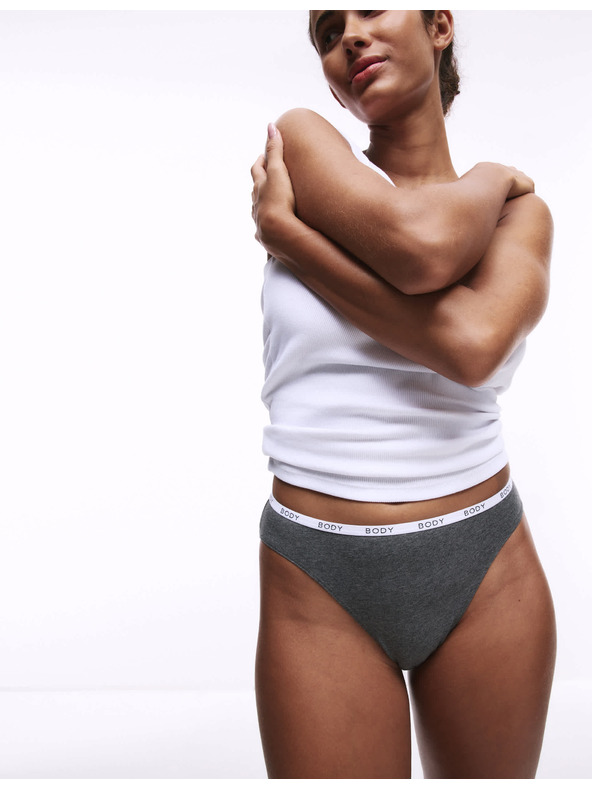 Marks & Spencer Sada čtyř dámských kalhotek v šedé, bílé a černé barvě Marks & Spencer