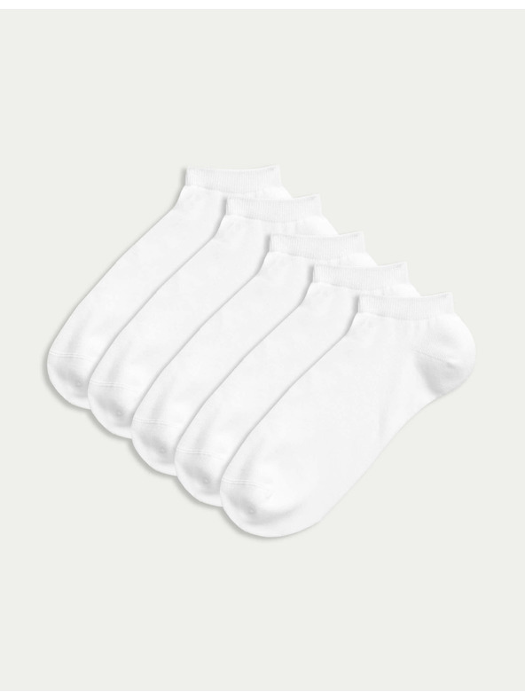 Marks & Spencer 5 párů sportovních ponožek s technologií Cool & Fresh™ Marks & Spencer bílá