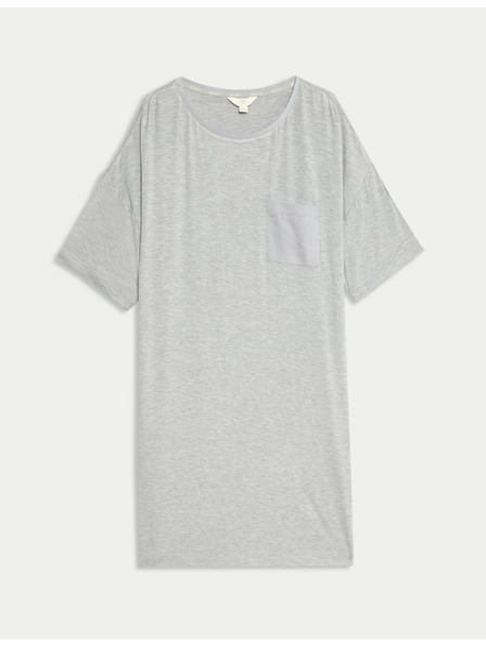 Marks & Spencer Noční košile Body Soft™ se saténovým lemováním Marks & Spencer šedá