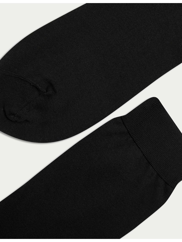 Marks & Spencer Ponožky z čisté bavlny, 3 páry Marks & Spencer černá