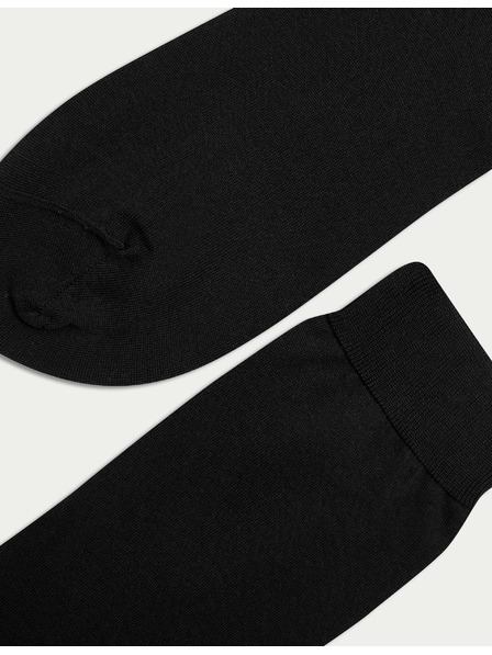 Marks & Spencer Ponožky z čisté bavlny, 3 páry Marks & Spencer černá