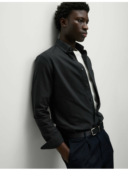 Marks & Spencer Košile Oxford úzkého střihu, z čisté bavlny Marks & Spencer černá