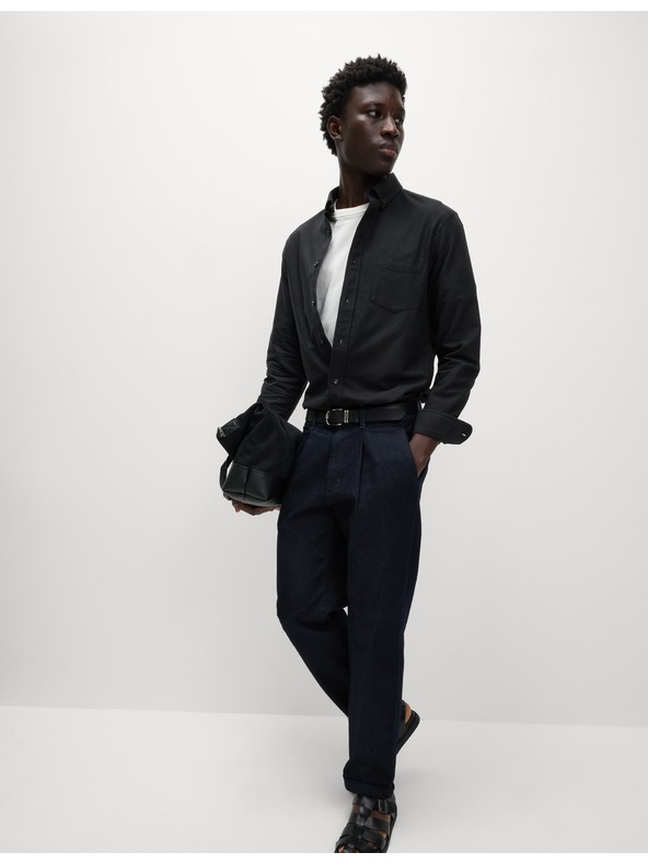 Marks & Spencer Košile Oxford úzkého střihu, z čisté bavlny Marks & Spencer černá