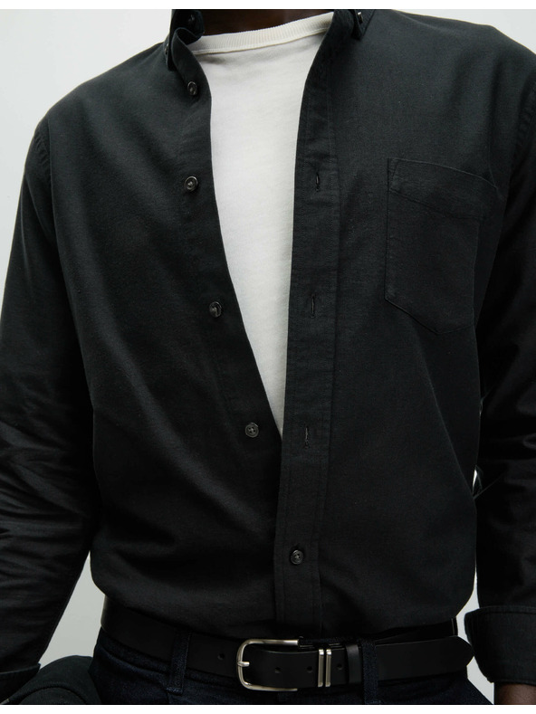 Marks & Spencer Košile Oxford úzkého střihu, z čisté bavlny Marks & Spencer černá